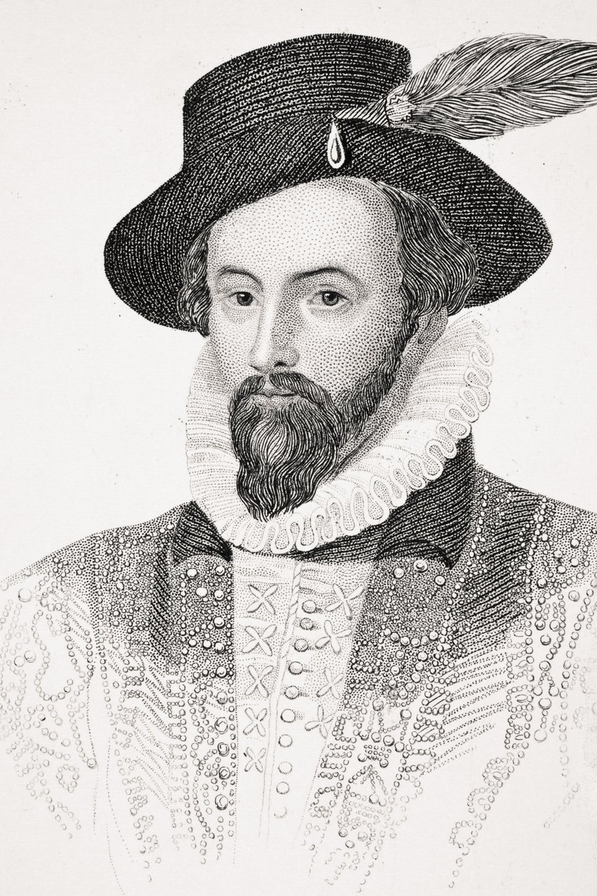 Sir Walter Raleigh, ilustración de 