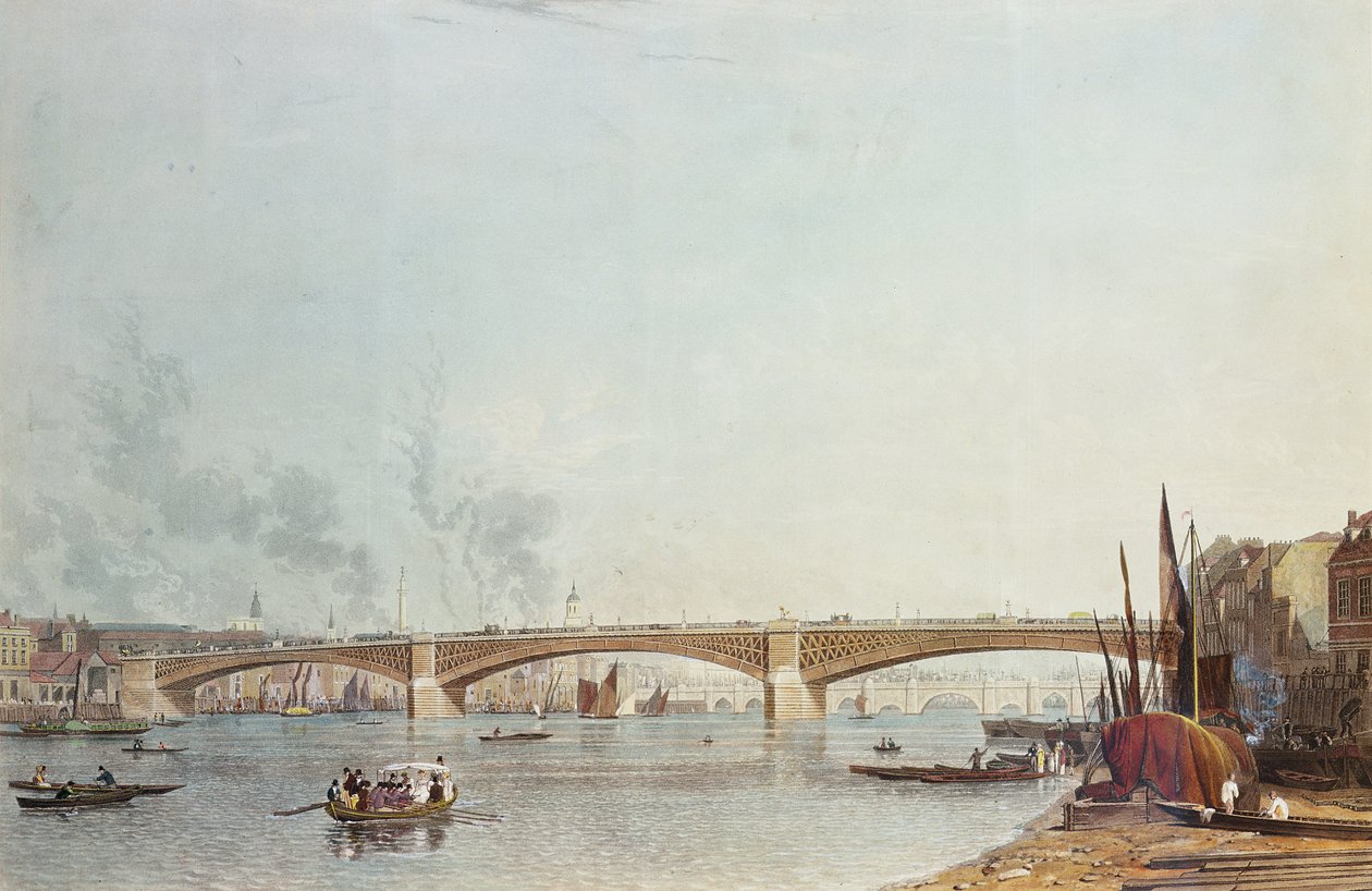 Puente de Southwark, frente oeste, desde Bankside, mirando hacia el Puente de Londres de English School