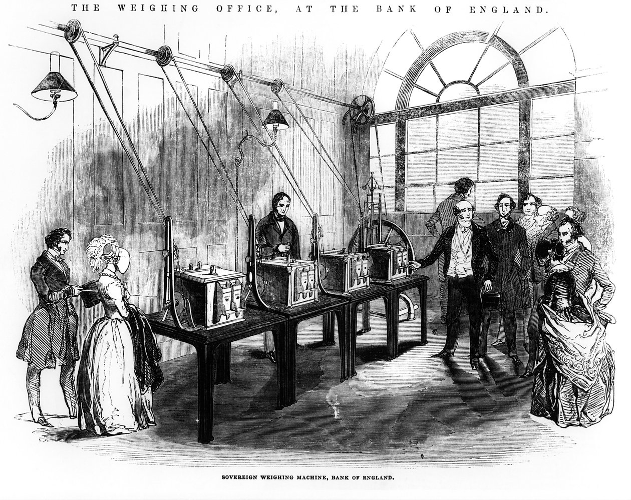Máquina de pesar soberanos, Banco de Inglaterra de English School