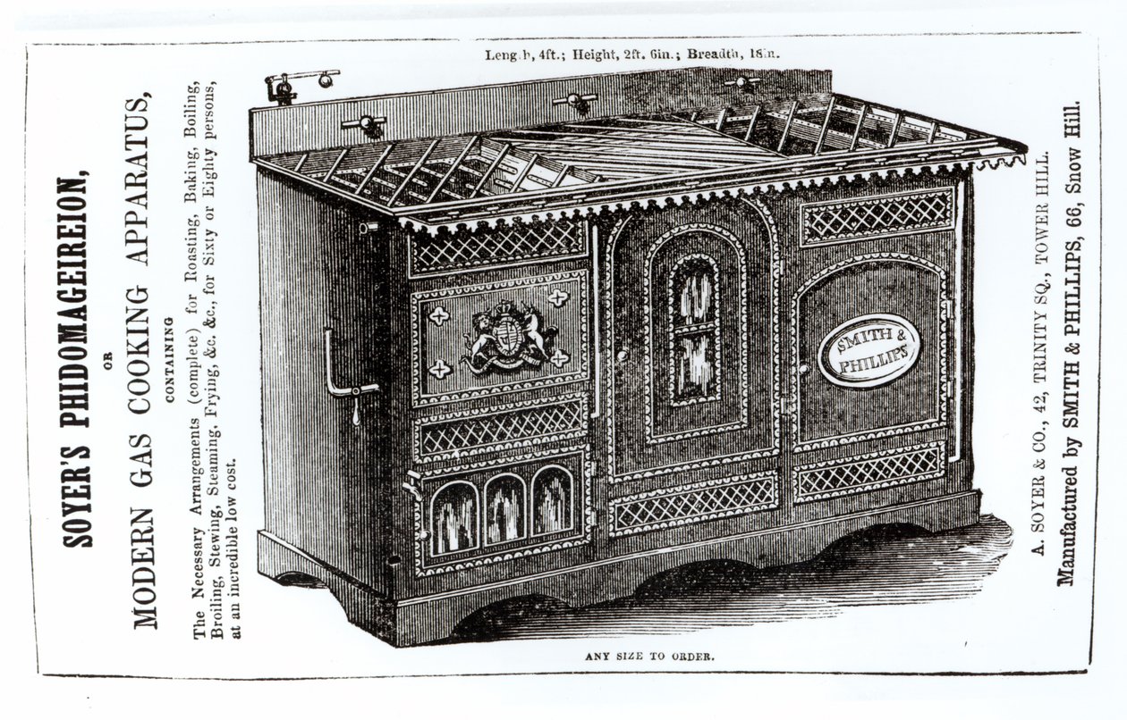 Phidomageireion de Soyer o Aparato Moderno de Cocina a Gas de English School