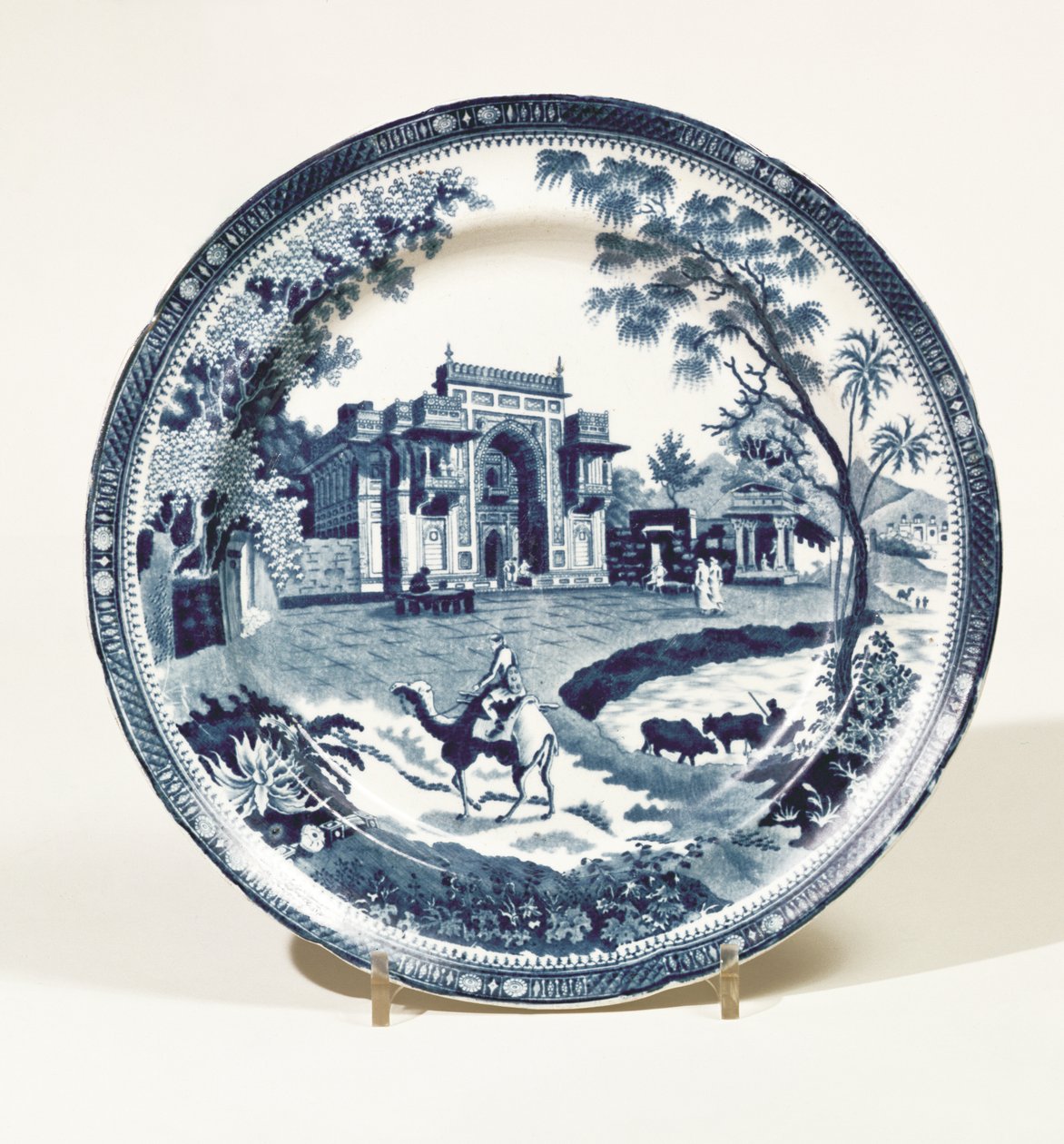 Plato azul y blanco de Spode, c.1815 de English School