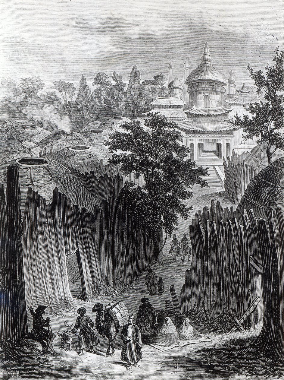 Calle en Urga, ilustración de 