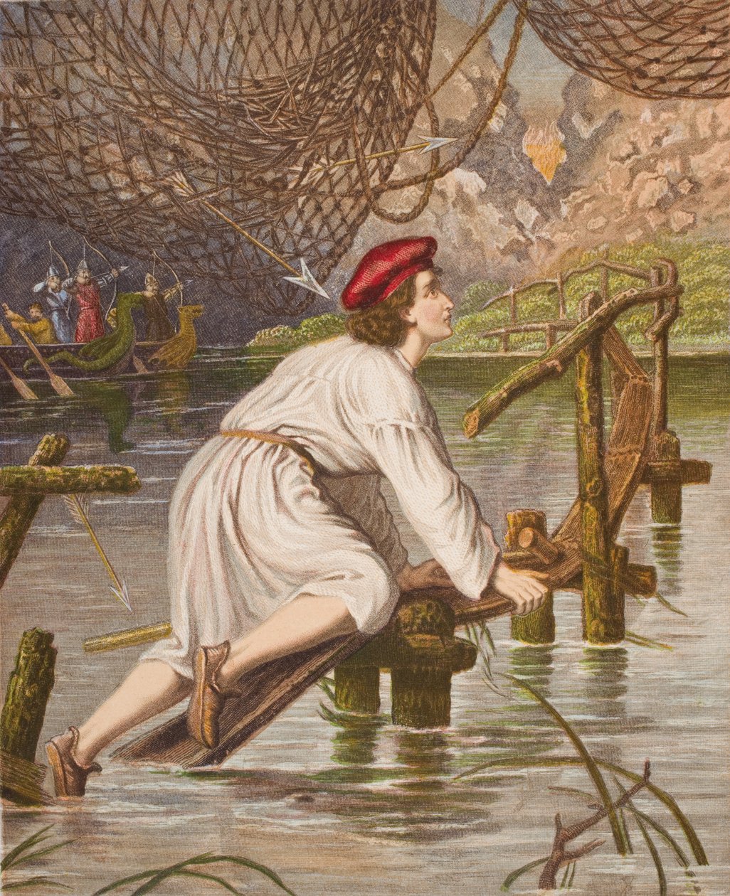 Conciencia Tierna cruzando el puente, ilustración de 