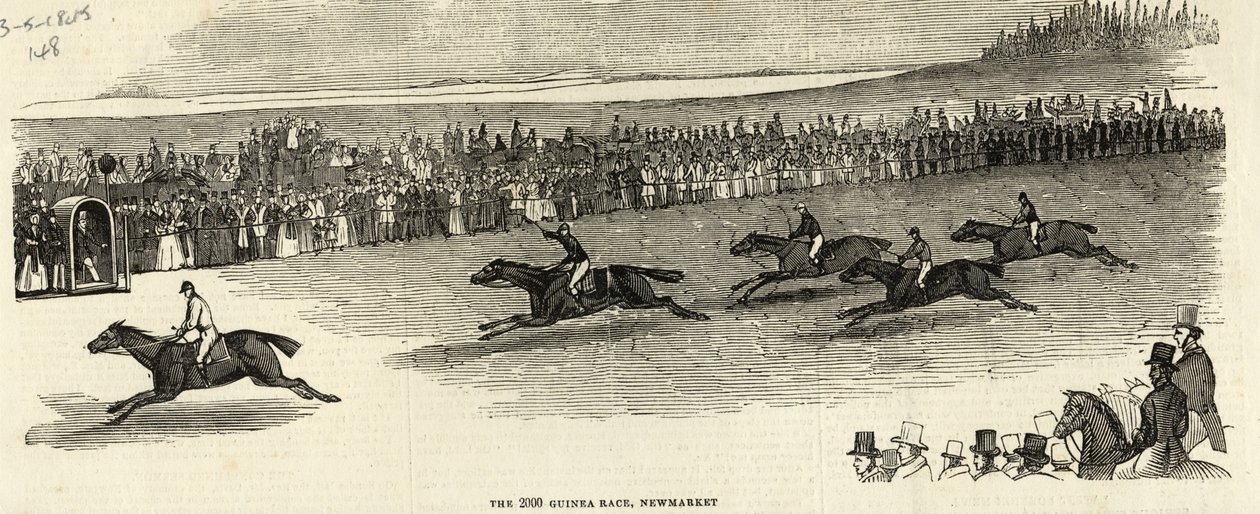 La carrera de 2000 guineas, Newmarket, de 