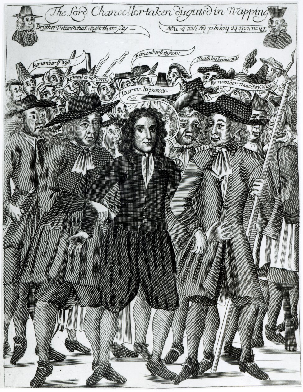 El arresto del juez Jeffreys (1648-89) 1689 de English School
