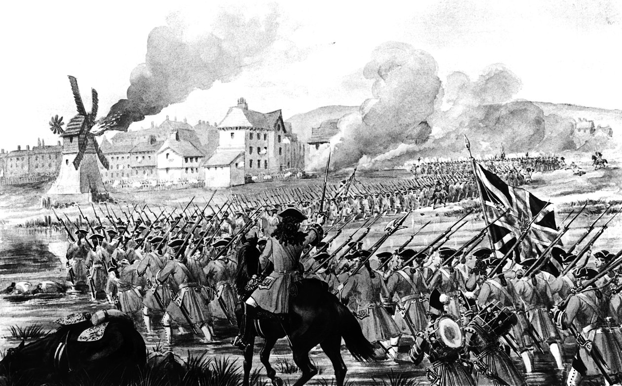 La batalla de Blenheim en 1704 de English School