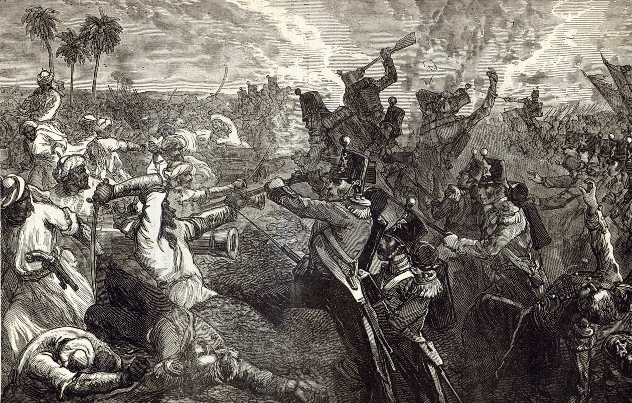 La batalla de Ferozeshah de English School