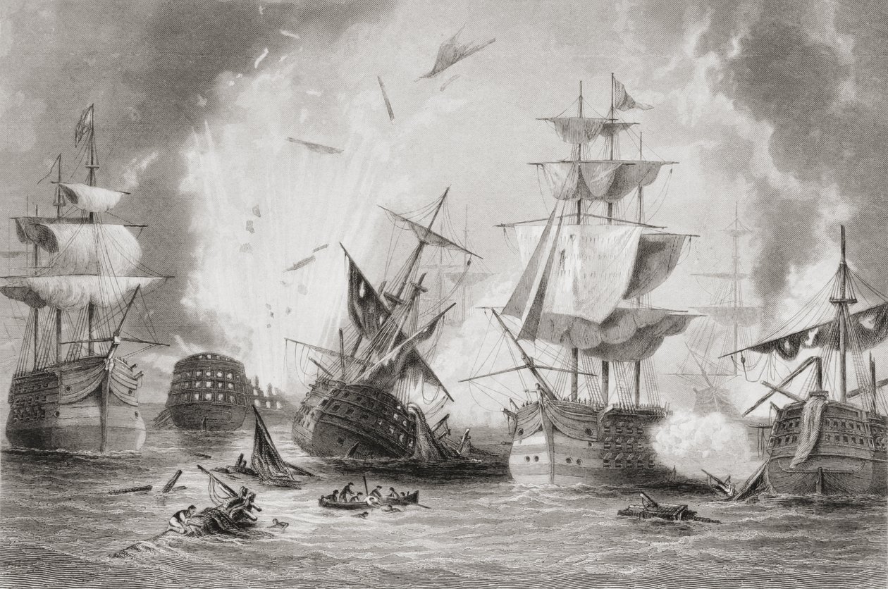 La batalla de Navarino, 1883 de English School