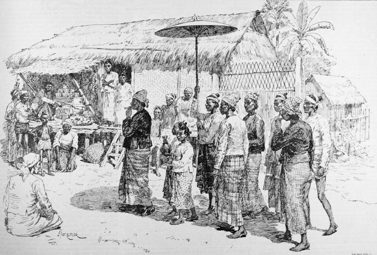 La expedición de Birmania: El Woon de Birmania en su camino para visitar al General Prendergast, de 