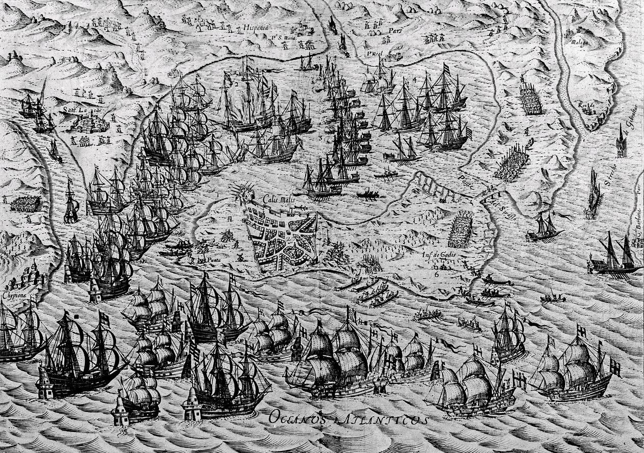 La captura de Cádiz, 21 de junio de 1596 de English School