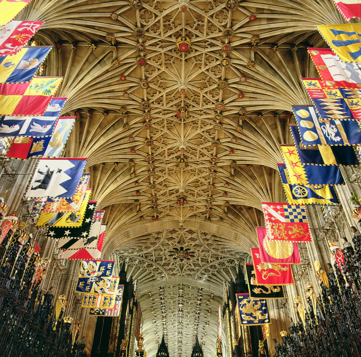 El techo de la Capilla de San Jorge, Windsor de English School