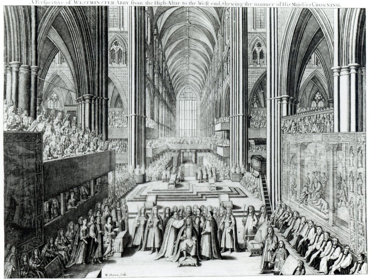 La Coronación del Rey Jacobo II (1633-1701) c.1685 de English School