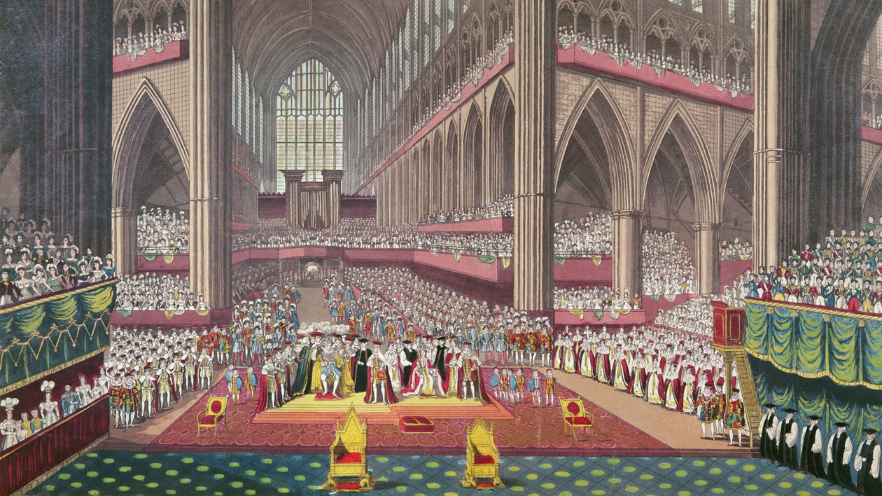La coronación del rey Guillermo IV y la reina Adelaida, 1831 de English School