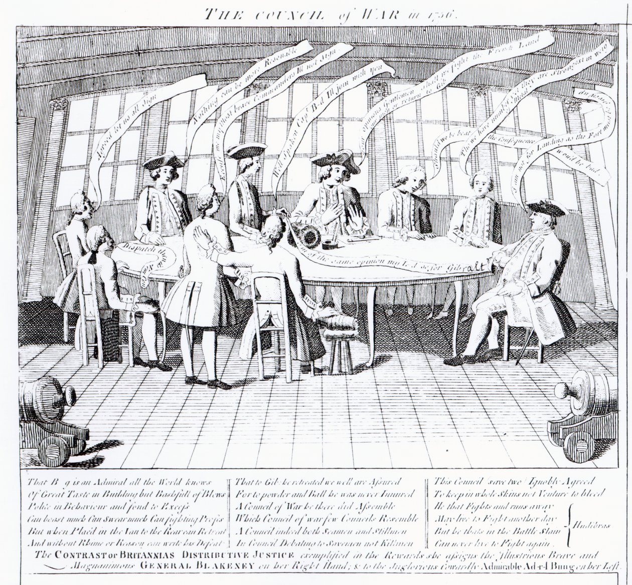 El consejo de guerra en 1756 de English School