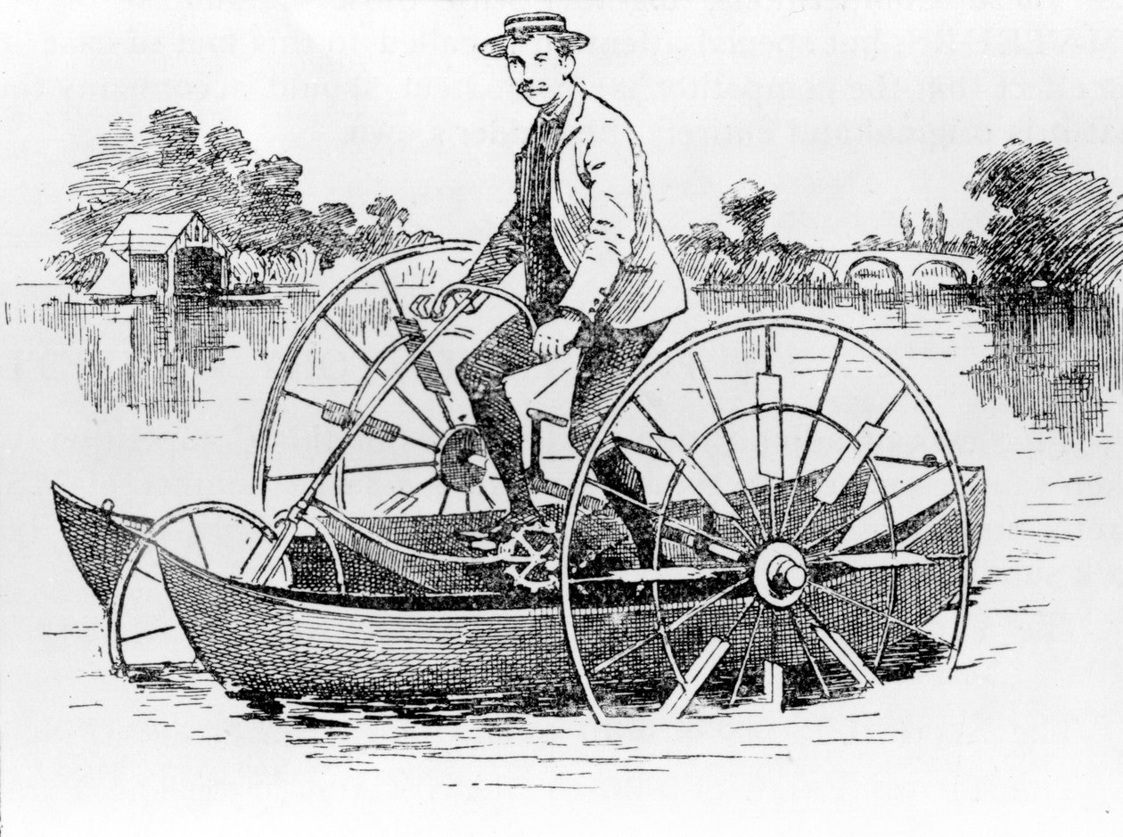 El ciclo en uso en el agua, c.1870-90 de English School