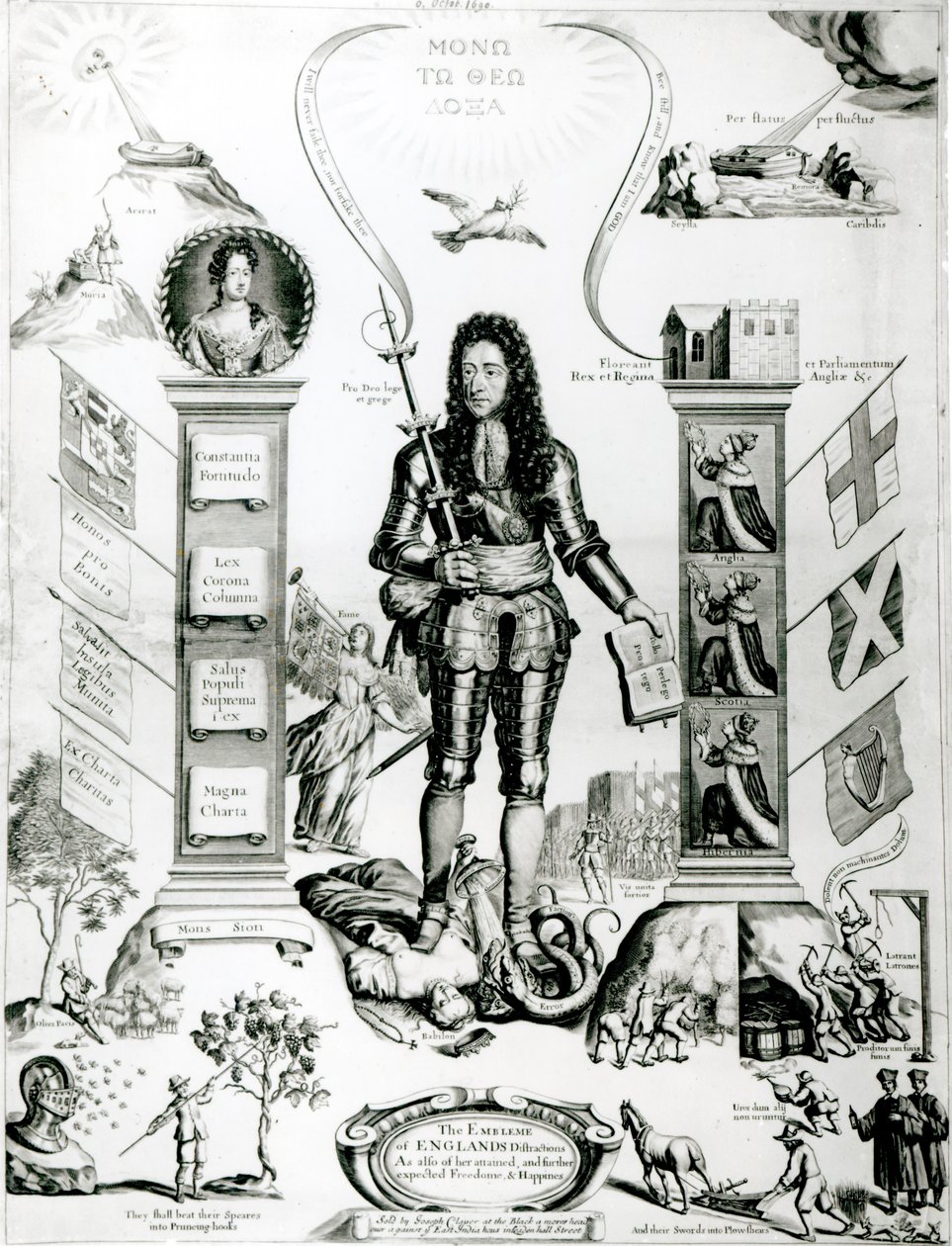 El emblema de Inglaterra, octubre 1690 de English School