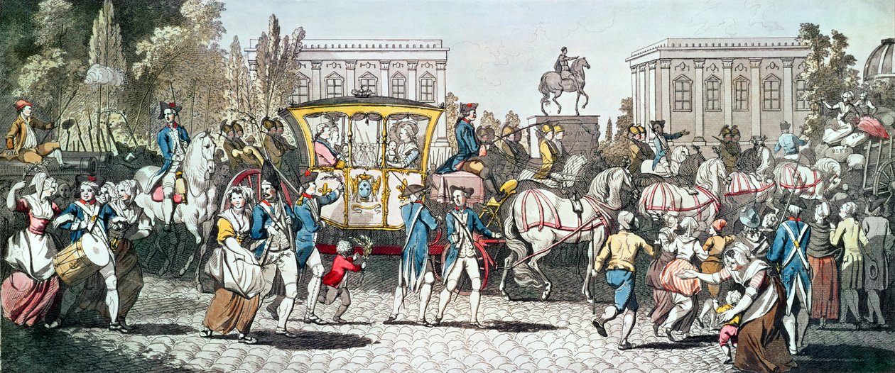 La entrada de Luis XVI en París, 6 de octubre de 1789 de English School