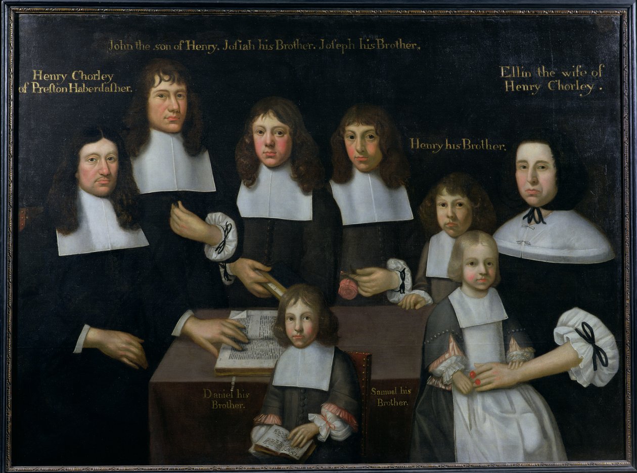 La familia de Henry Chorley, mercero de Preston, c.1680 de English School