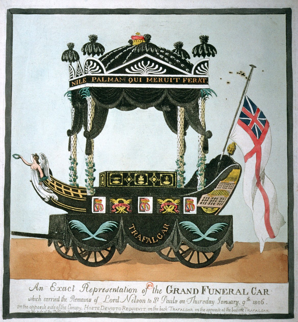 El funeral de Lord Nelson (1758-1805) el 9 de enero de 1806 de English School