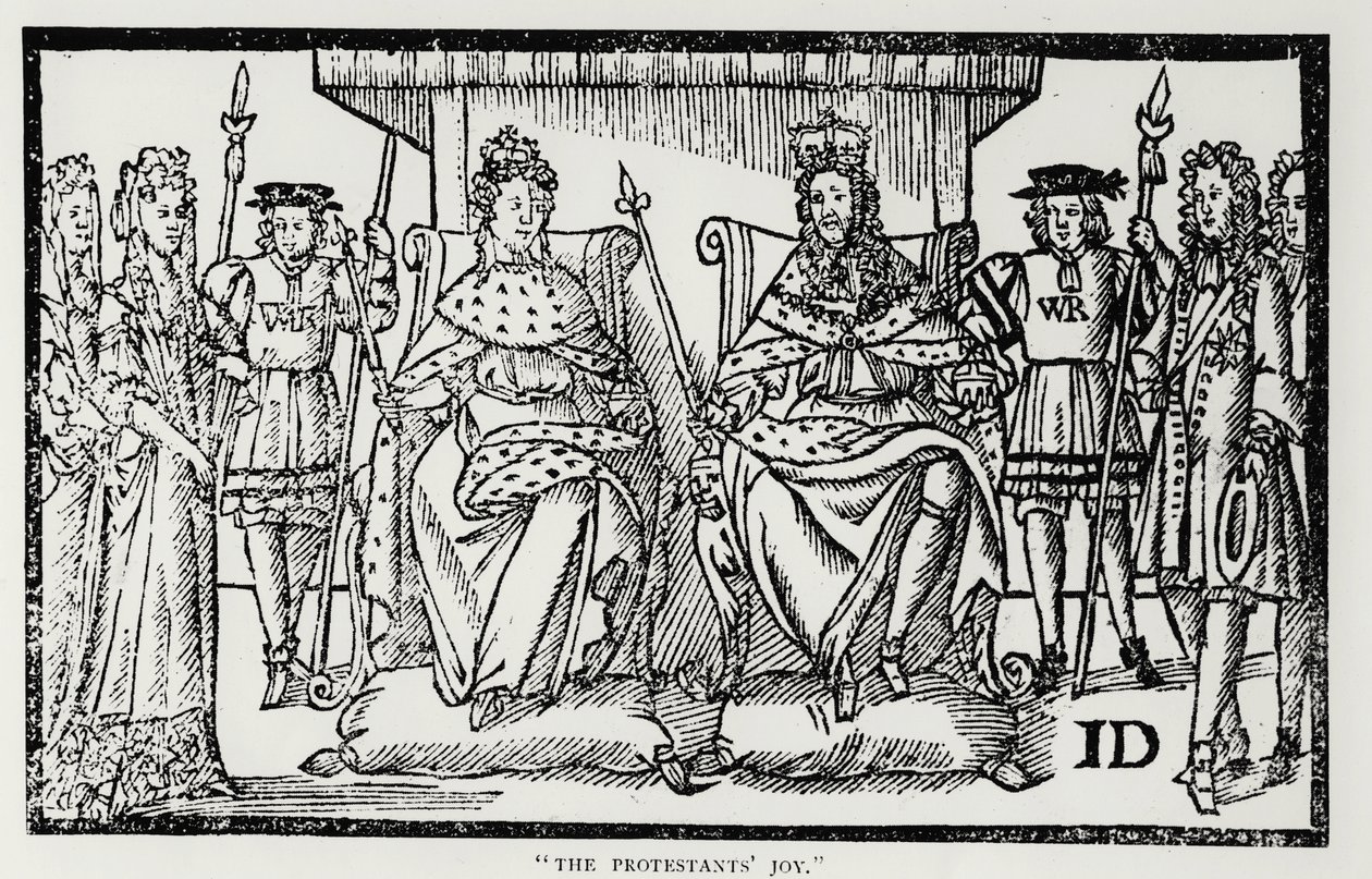 La Alegría de los Protestantes, 18 de abril de 1689 de English School