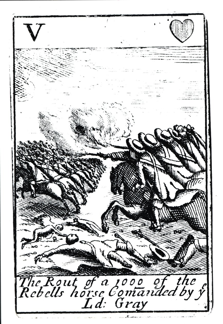 La derrota de 1000 rebeldes en la Batalla de Sedgemoor, 6 de julio de 1685 de English School