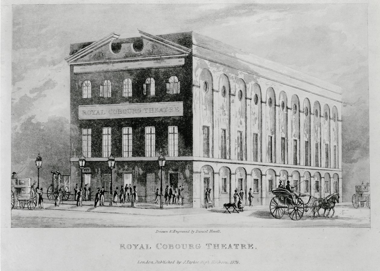El Teatro Real Coburg, Surrey, 1826 de English School