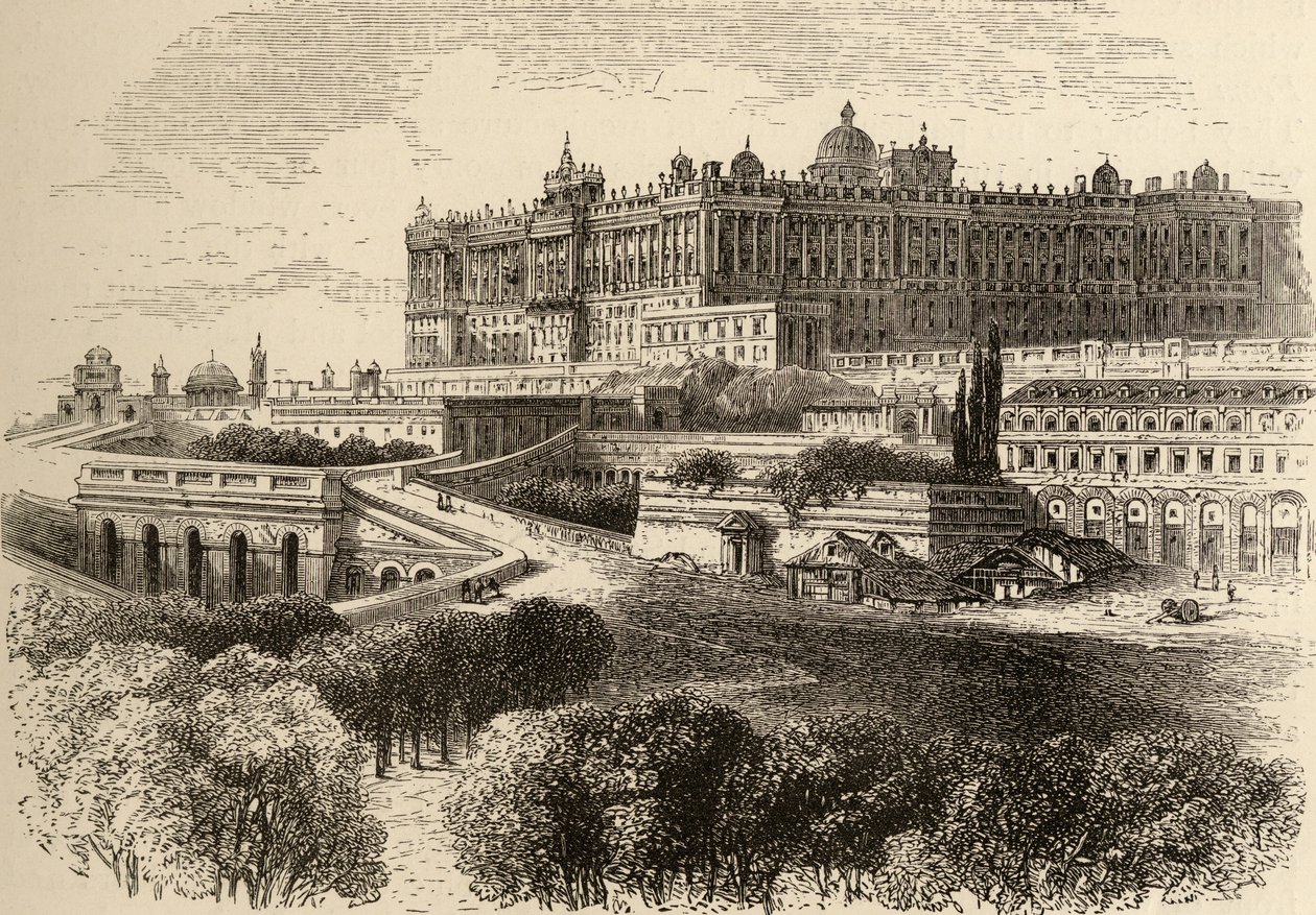 El Palacio Real, Madrid, ilustración de 