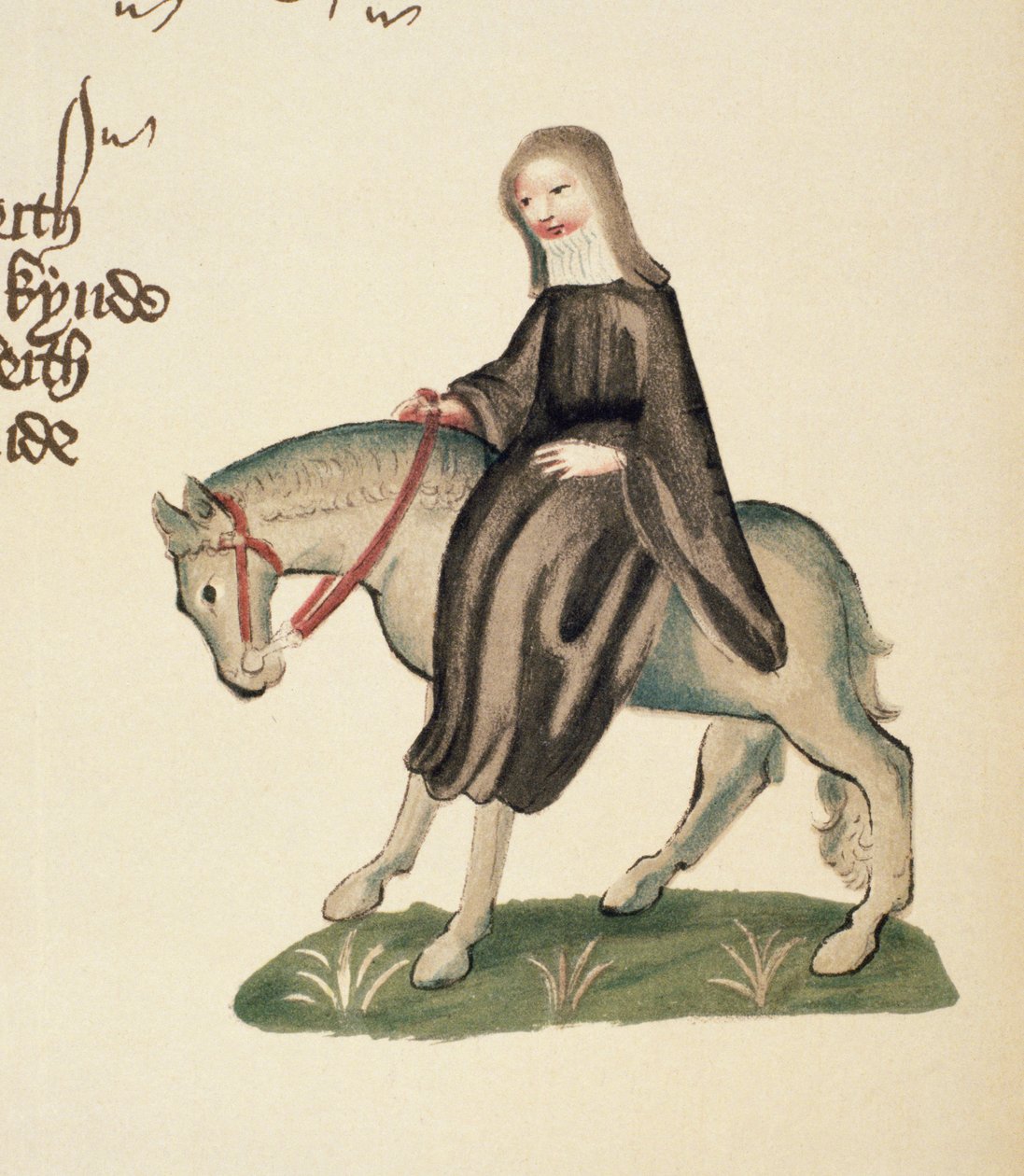 La segunda monja (detalle) de Los cuentos de Canterbury, por Geoffrey Chaucer (c.1342-1400) Manuscrito de Ellesmere, edición facsímil, 1911 de English School