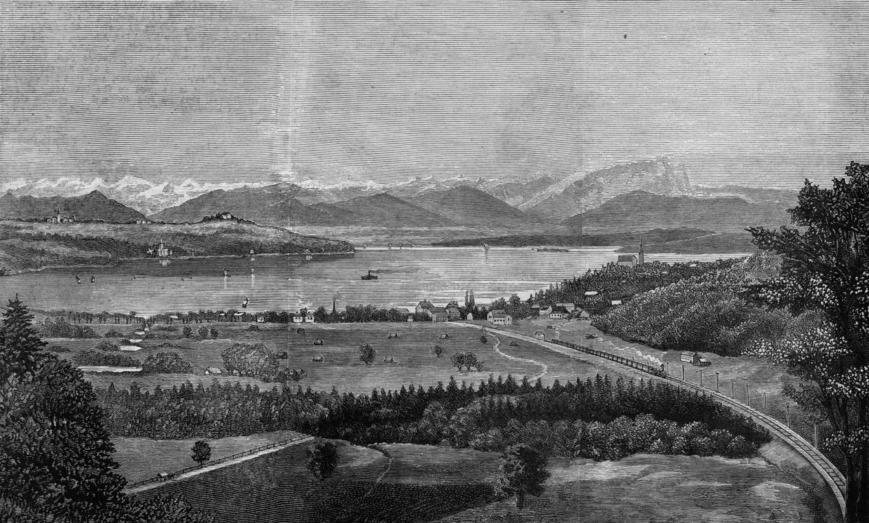 El lago Starnberg, cerca de Múnich, donde el difunto rey de Baviera se ahogó, de 