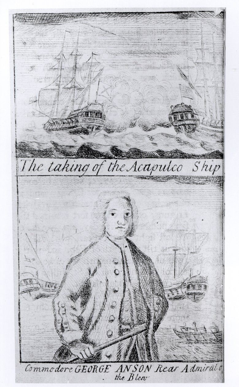 La captura del barco de Acapulco, 20 de junio de 1743 de English School