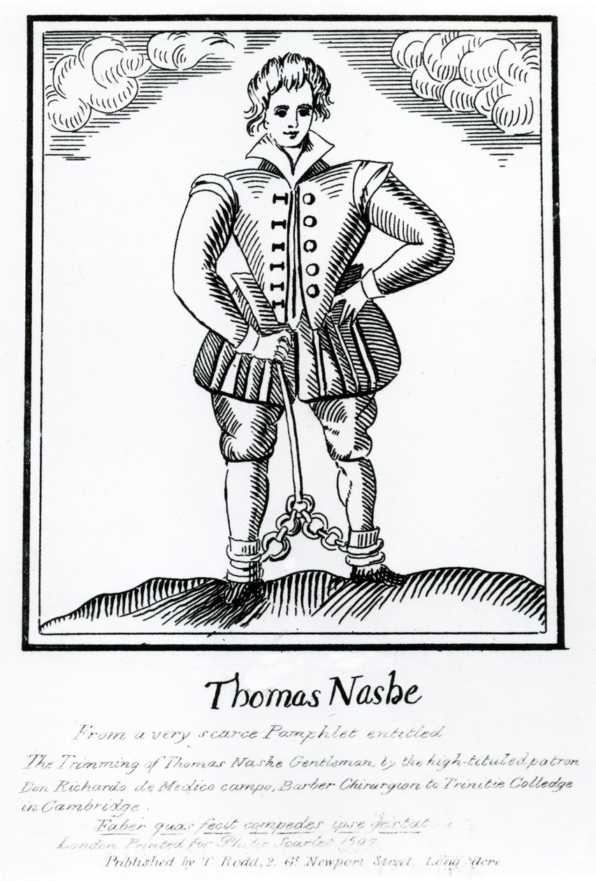 Thomas Nashe de un folleto muy escaso titulado 
