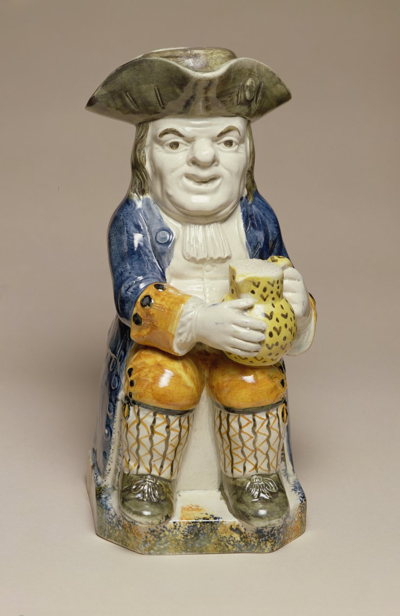 Jarra Toby, hecha en Staffordshire, c.1790-1810 de English School