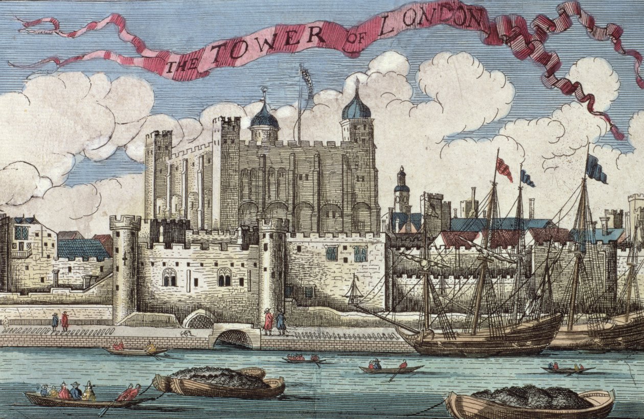 Torre de Londres vista desde el río Támesis de English School