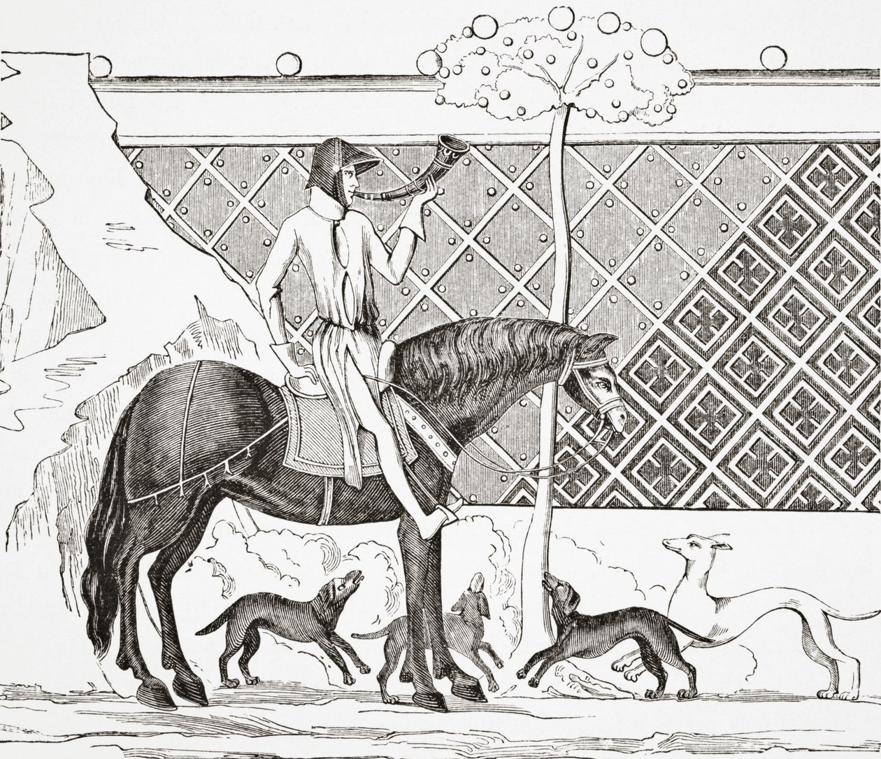 Tristán en la caza, 1878 de English School