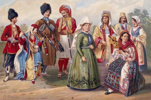 Tipos de razas del este y norte de Europa, de La Historia de la Humanidad, Vol.III, por Prof. Friedrich Ratzel, 1898 de English School