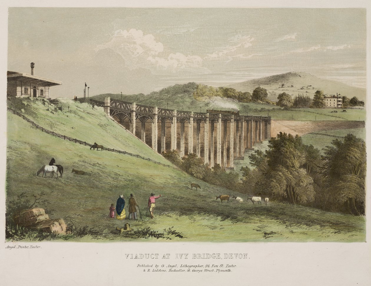 Viaducto en Ivy Bridge, Devon de English School