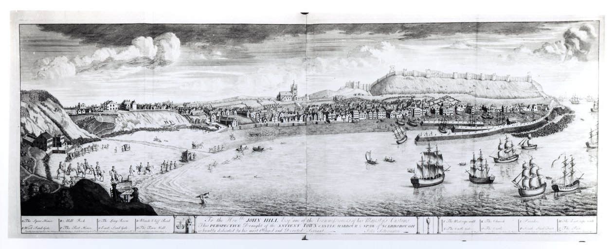 Vista de Scarborough, 1735 de English School