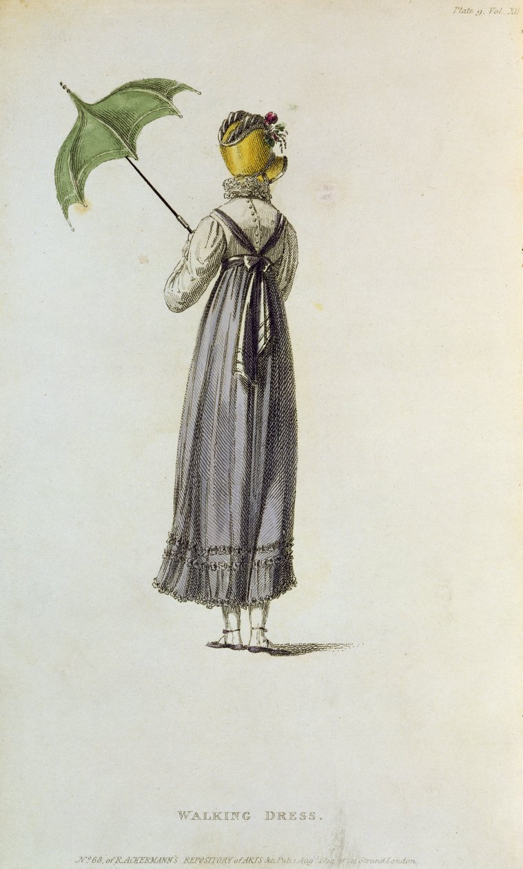 Vestido de paseo, 1814 de English School