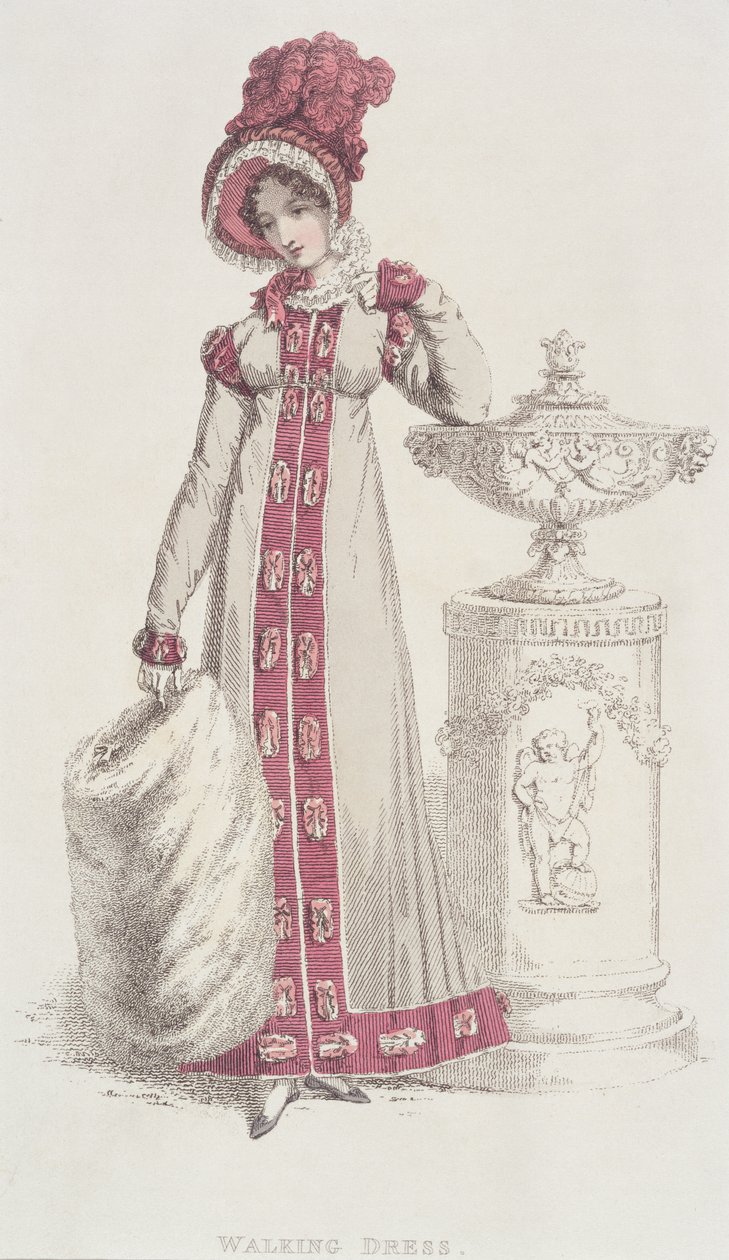 Vestido de paseo, diciembre de 1819, de Ackermanns Repository of Arts de English School