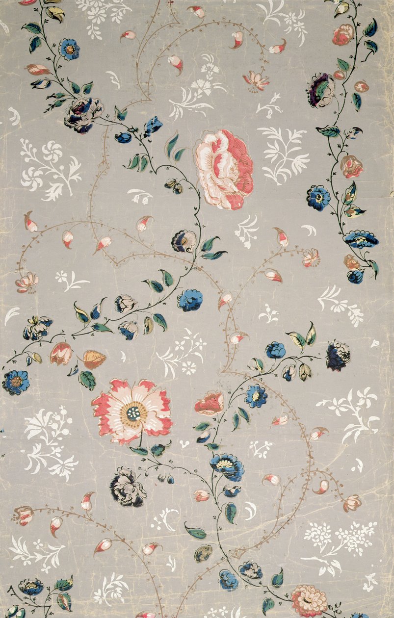 Diseño de papel tapiz con flores dispersas de English School