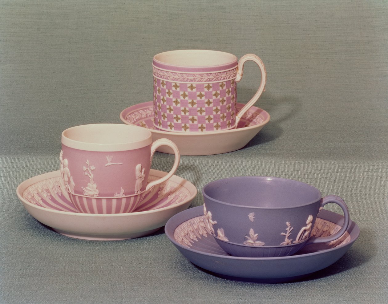 Tazas y platillos de Wedgwood, 1785-90 de English School
