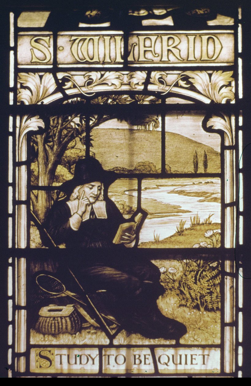 Ventana que representa a Izaak Walton (vidriera) de English School