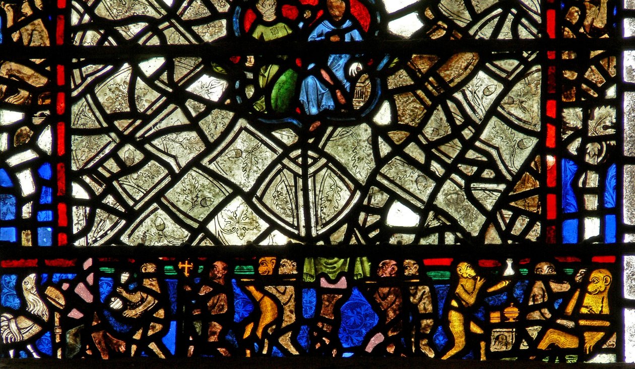 Ventana w40 que representa un panel de borde con el funeral del mono de English School