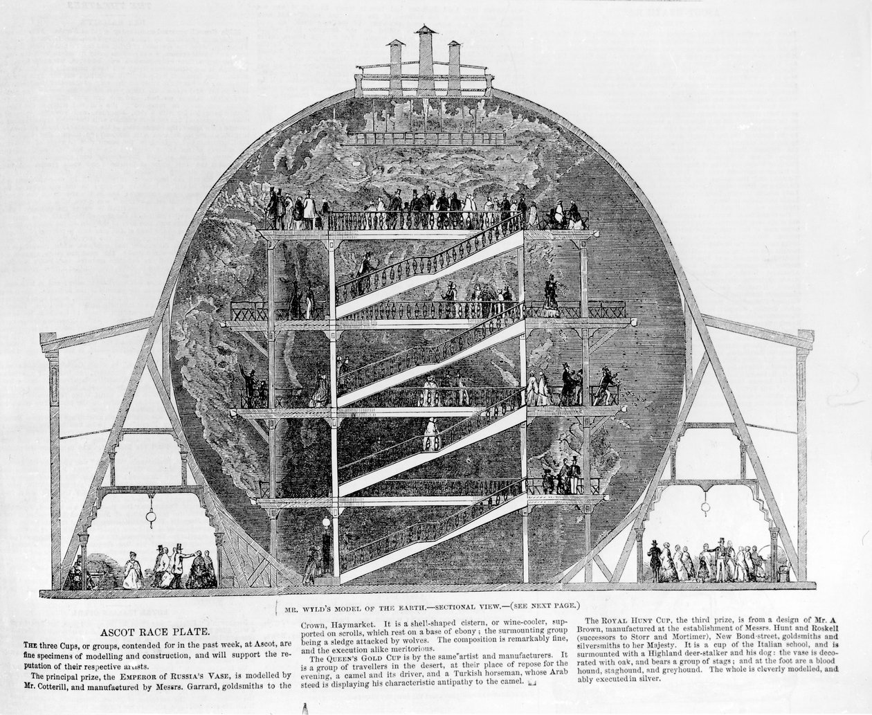 Modelo de la Tierra de Wyld, 1851 de English School