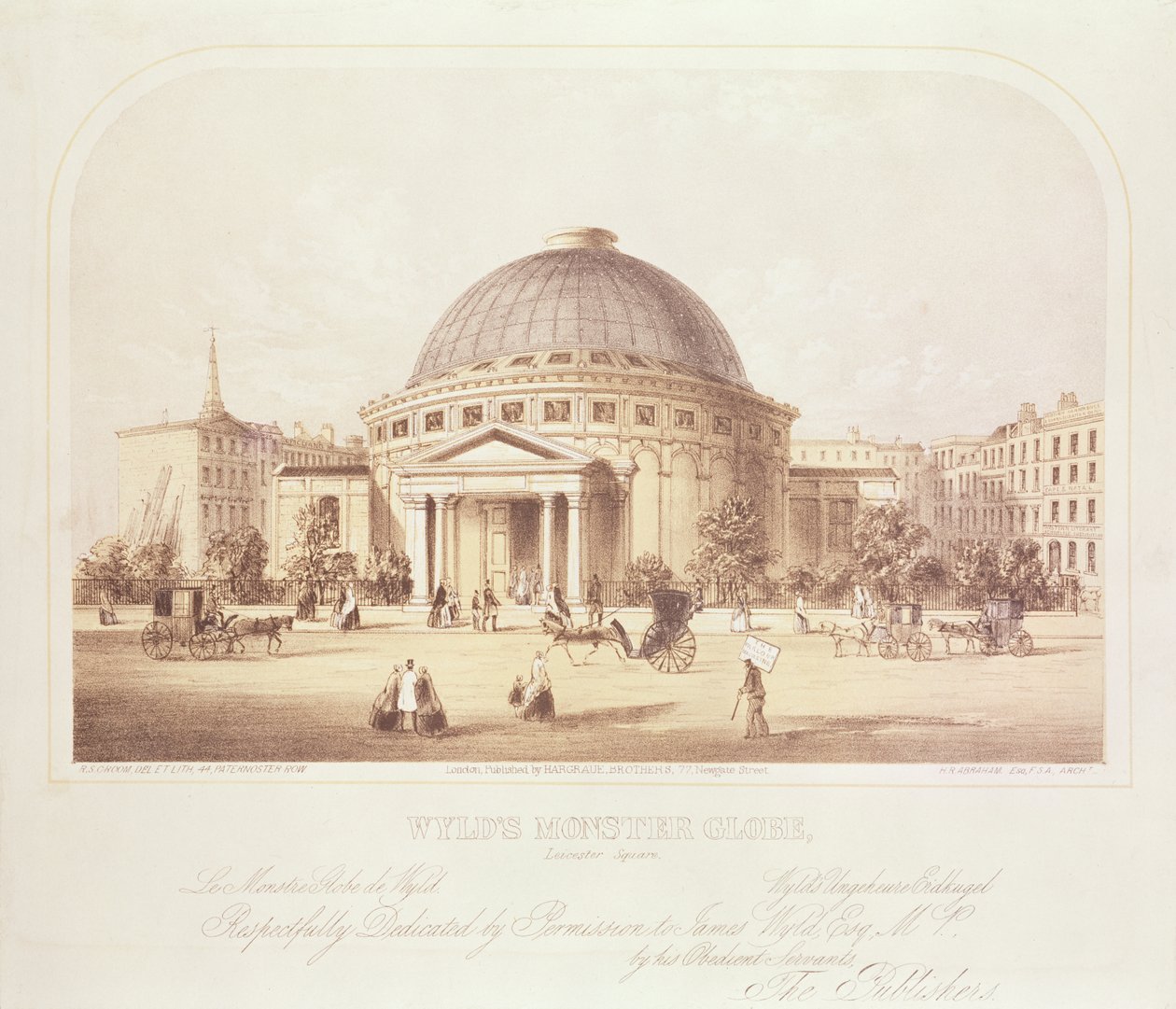 El Globo Monstruo de Wyld, c.1851 de English School