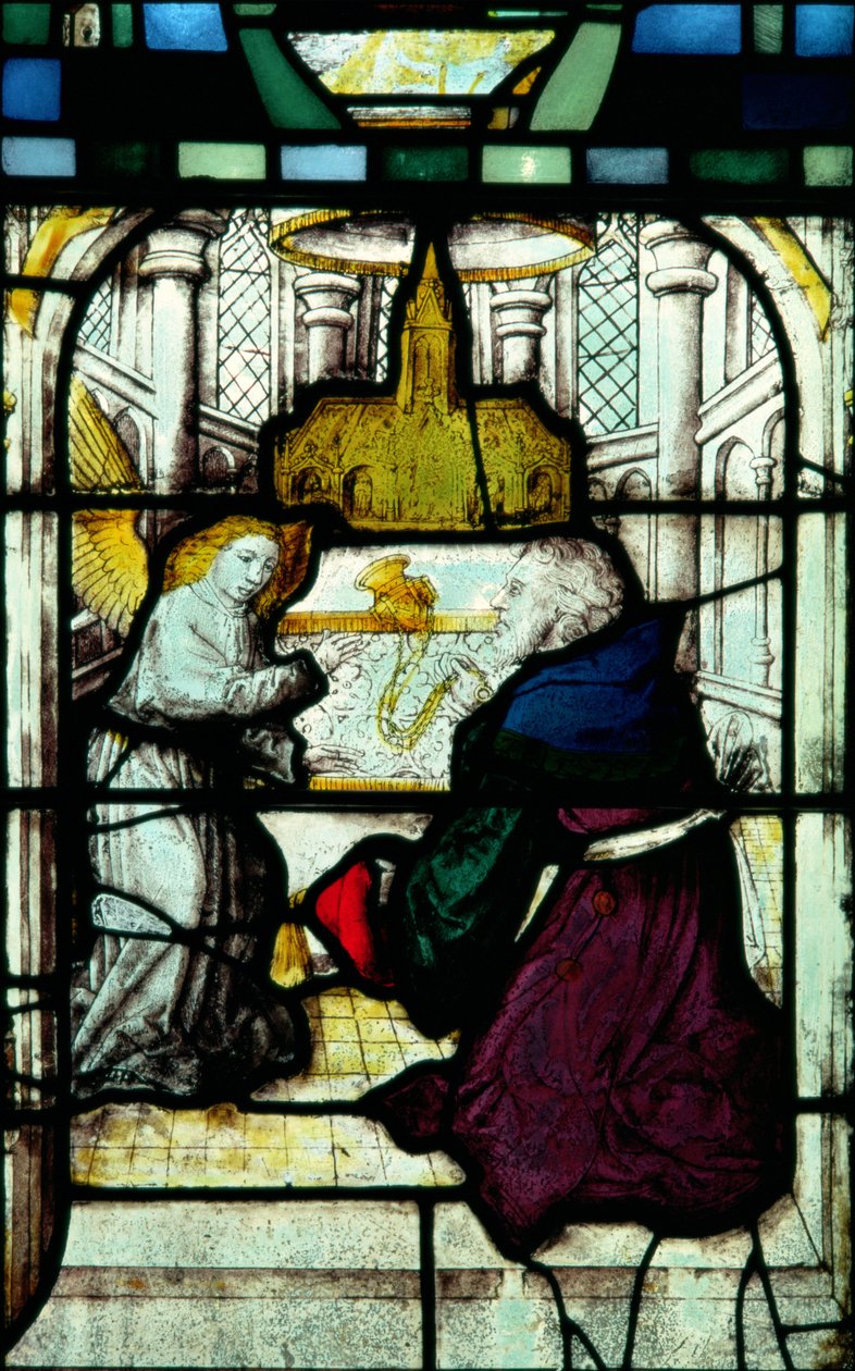 Zacarías y el ángel en el templo de English School