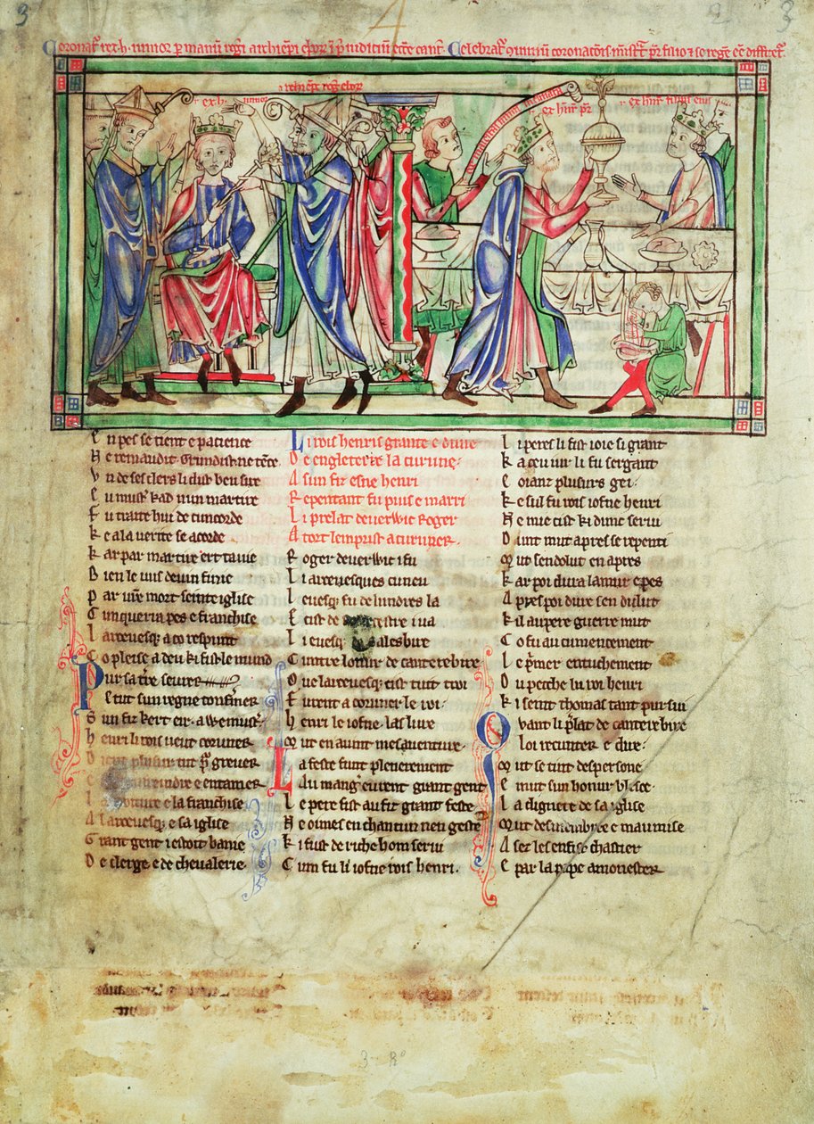 La coronación del hijo del Rey Enrique II, también llamado Enrique, por Roger de Pont l