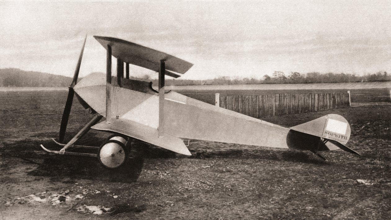 Un Sopwith Tabloid, biplano tractor monoplaza utilizado durante la Primera Guerra Mundial, de The Illustrated War News, 1915 de English Photographer