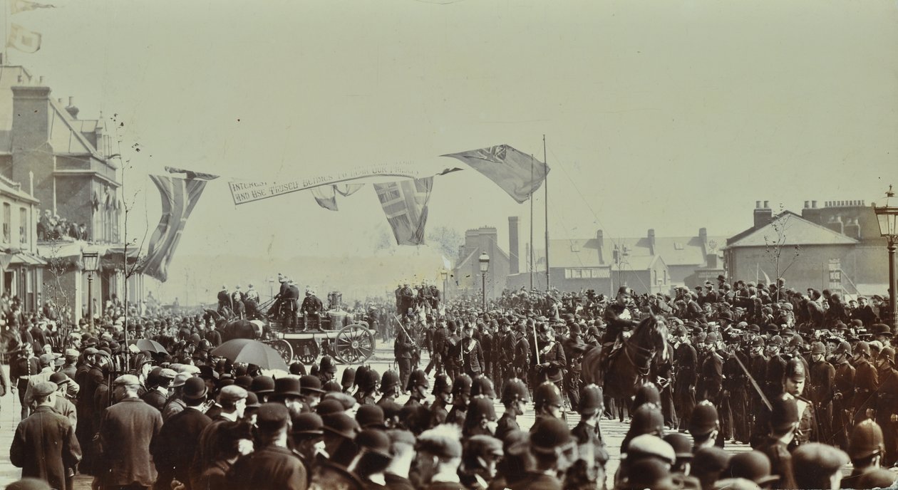 Blackwall Tunnel: ceremonia de apertura con el Príncipe de Gales, luego Rey Eduardo VII, y la Princesa Alejandra, 1897 de English Photographer