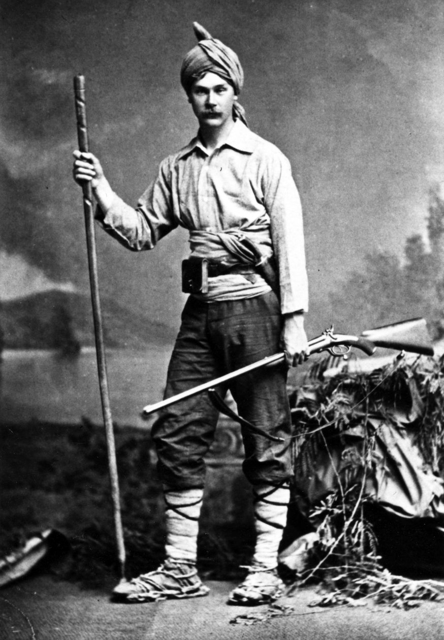 Cazador británico en India, c.1870s de English Photographer